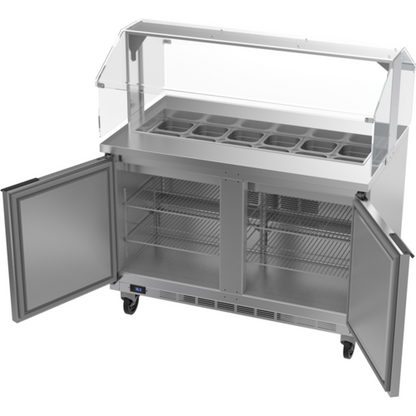 Beverage-Air SPE48HC-12-SNZ 48" 2 Doors 12 Pan Sandwich / Salad Prep Table