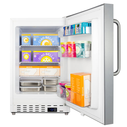 Summit ALFZ36CSS 20 7/8" Solid Door Undercounter Freezer