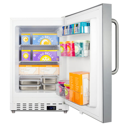 Summit ALFZ36CSS 20 7/8" Solid Door Undercounter Freezer