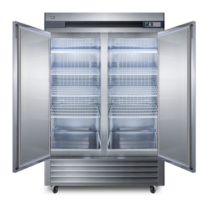 Summit SCRR492 55 1/4" Solid Door Reach-In Refrigerator