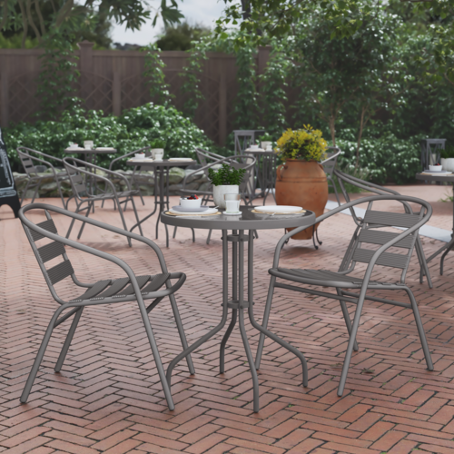 Flash Furniture TLH-071RD-017CSV2-GG 23 3/4" Patio Dining Set
