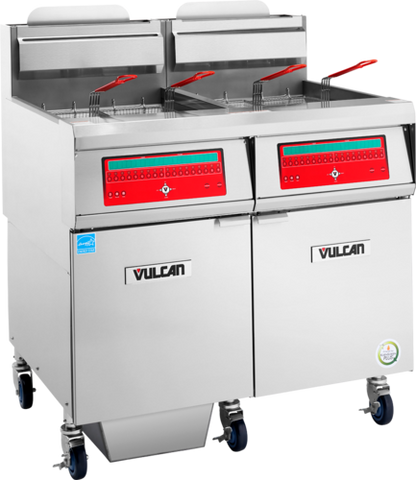 Vulcan 4VHG70CF 78 1/4" (4) 75 lb Gas Fryer Battery