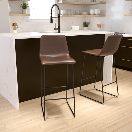 Flash Furniture 2-ET-ER18345-30-DB-GG 18" Barstool