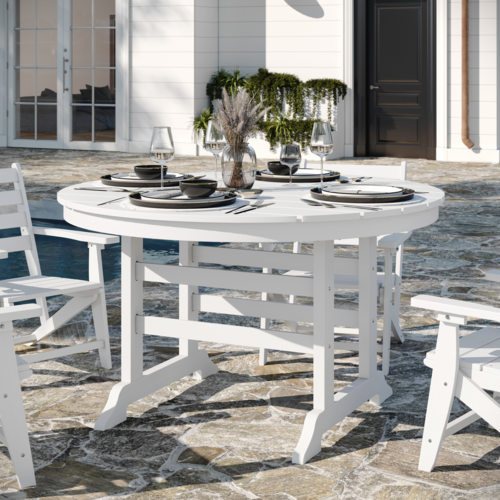 Flash Furniture LE-HMP-248-01-WHT-GG 25 1/4" Patio Table
