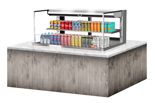Turbo Air TOM-48L-UFD-S-2SI-N 47 7/8" Refrigerated Display Case