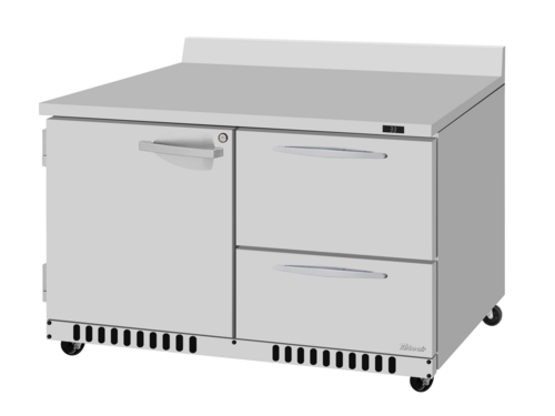Turbo Air PWR-48-D2R(L)-FB-N 48 1/4" 1 Door Worktop Refrigerator