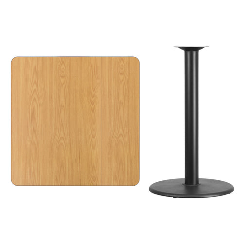 Flash Furniture XU-NATTB-3636-TR24B-GG Dining Table