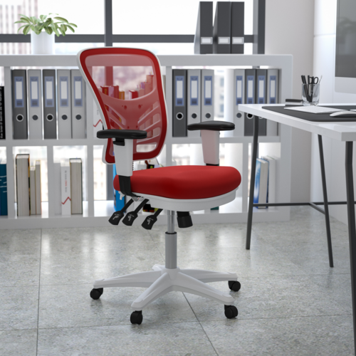 Flash Furniture HL-0001-WH-RED-GG 25 1/2" Dining Chair