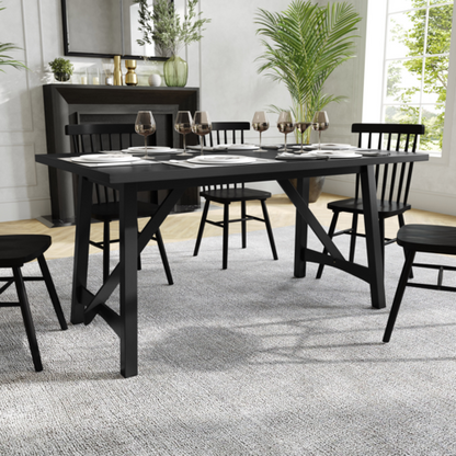 Flash Furniture KER-T-851-BLK-60-GG 44 1/2" Dining Table