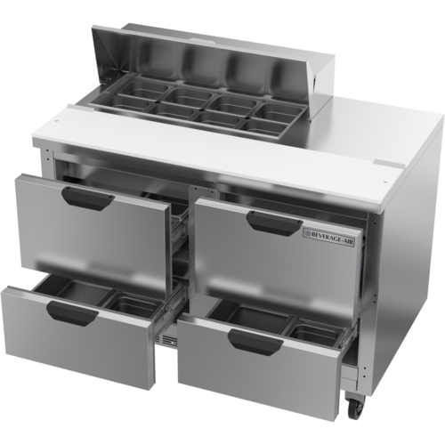 Beverage-Air SPED48HC-08-4 48" 4 Drawer 9 Pan Sandwich / Salad Prep Table