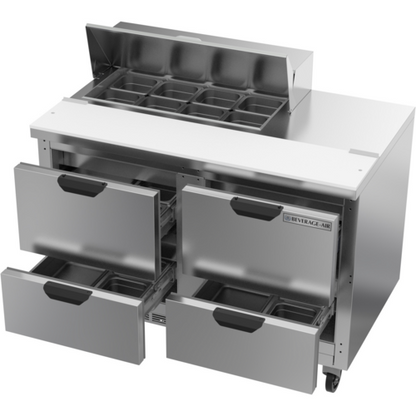 Beverage-Air SPED48HC-08-4 48" 4 Drawer 9 Pan Sandwich / Salad Prep Table