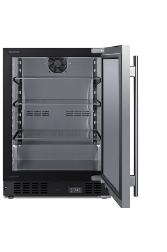 Summit SCR610BLSD 23 5/8" Solid Door Undercounter Refrigerator