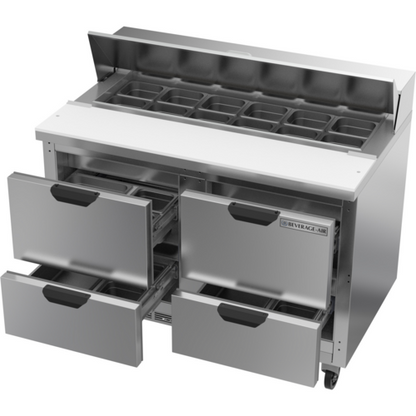Beverage-Air SPED48HC-12-4 48" 4 Drawer 12 Pan Sandwich / Salad Prep Table
