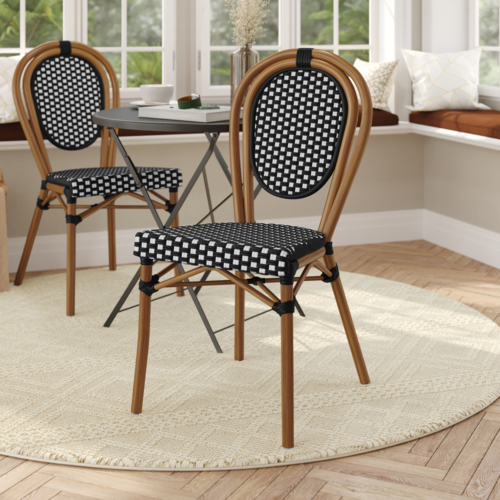 Flash Furniture SDA-AD642002S-BKWH-NAT-GG 35" Dining Chair