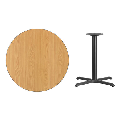 Flash Furniture XU-RD-36-NATTB-T3030-GG Dining Table
