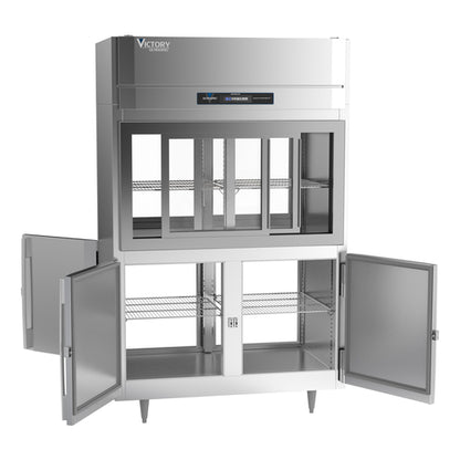 Victory DRS-2D-S1-PT-HD-HC 52 1/8" Solid & Glass Door Pass-Thru Refrigerator