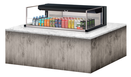 Turbo Air TOM-48L-UF-W(B)-1SI-N 47 7/8" Refrigerated Display Case