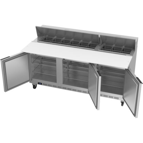 Beverage-Air SPE72HC-18C 72" 3 Doors 19 Pan Sandwich / Salad Prep Table