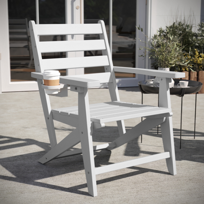Flash Furniture LE-HMP-2037-10-WHT-GG 50 1/4" Patio Lounge Seating