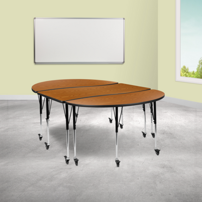 Flash Furniture XU-GRP-A3060CON-60-OAK-T-A-CAS-GG 60" Dining Table