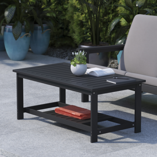 Flash Furniture JJ-T14022-BK-GG 23 1/4" Patio Table