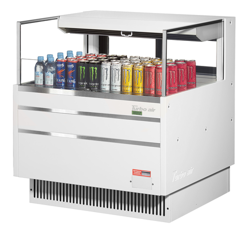 Turbo Air TOM-36L-UFD-W(B)-1S-N 34 3/4" Open Air Merchandiser