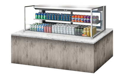 Turbo Air TOM-60L-UFD-S-2SI-N 59 7/8" Refrigerated Display Case