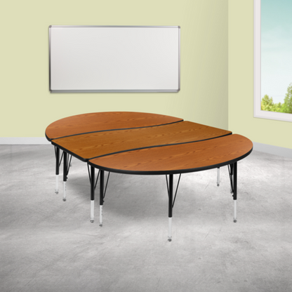 Flash Furniture XU-GRP-A3060CON-60-OAK-T-P-GG 60" Dining Table