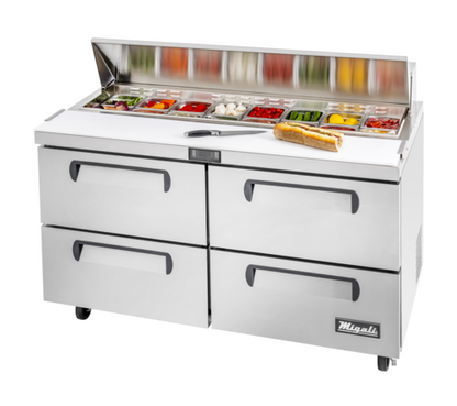 Migali C-SP60-16-D-HC 60 1/4" Sandwich / Salad Prep Table