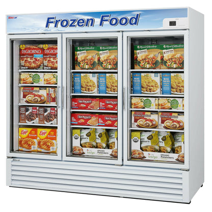 Turbo Air TGF-72F(B)-N 81 7/8" 3 Section Freezer Merchandiser