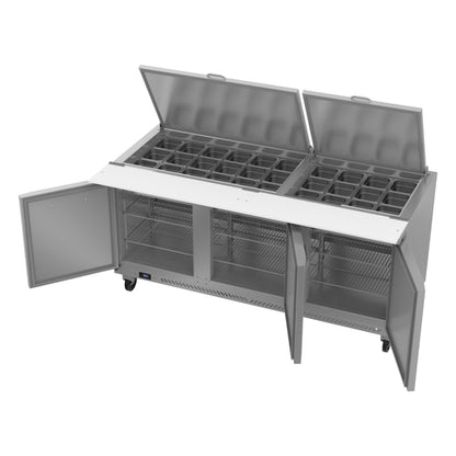 Victory VSP72HC-30B 72" Mega Top Sandwich / Salad Prep Table