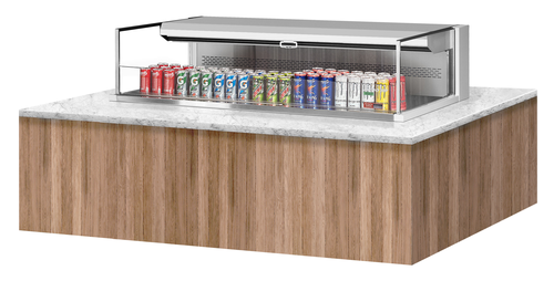 Turbo Air TOM-60L-UF-W(B)-1SI-N 59 7/8" Refrigerated Display Case
