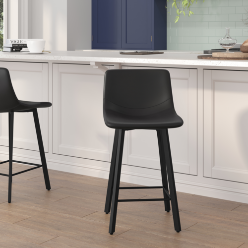 Flash Furniture CH-212069-24-BK-GG 17 1/2" Barstool