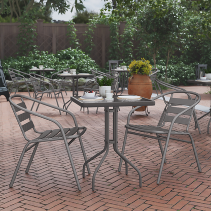 Flash Furniture TLH-0731SQ-017CSV2-GG 23 1/2" Patio Dining Set