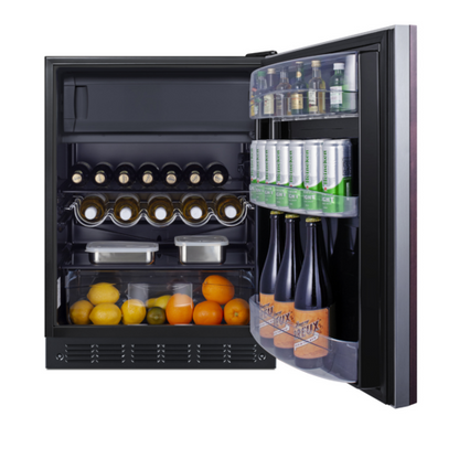 Summit CT66BK2SSIFADA 23 5/8" Solid Door Reach-In Refrigerator Freezer