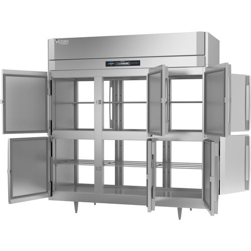 Victory RSA-3D-S1-PT-HD-HC 77 3/4" Solid & Glass Door Pass-Thru Refrigerator