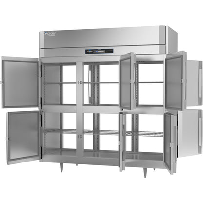 Victory RSA-3D-S1-PT-HD-HC 77 3/4" Solid & Glass Door Pass-Thru Refrigerator