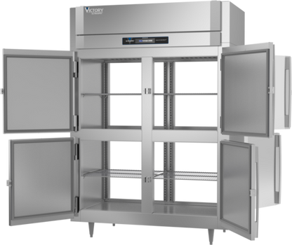 Victory RSA-2D-S1-EW-PT-HD-HC 58 3/8" Solid & Glass Door Pass-Thru Refrigerator