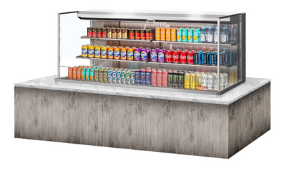 Turbo Air TOM-72L-UF-S-3SI-N 71 3/8" Refrigerated Display Case