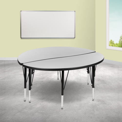 Flash Furniture XU-GRP-A48-HCIRC-GY-T-P-GG 47 1/2" Dining Table