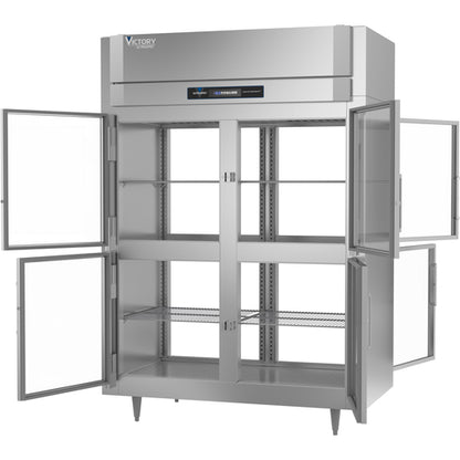 Victory FSA-2D-S1-EW-PT-HG-HC 58 3/8" Solid Door Pass-Thru Freezer