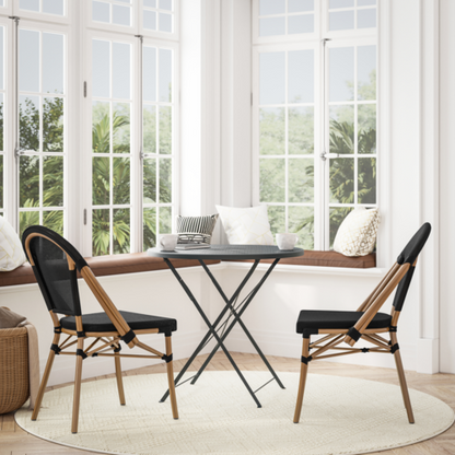 Flash Furniture SDA-AD642107-BK-NAT-GG 18 1/2" Patio Chair