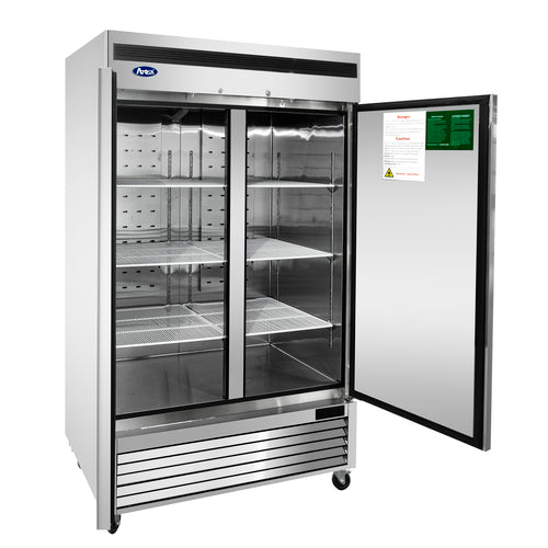 Atosa MBF8507GR 54 3/8" 2 Section Solid Door Reach-In Refrigerator