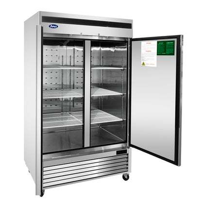 Atosa MBF8507GR 54 3/8" 2 Section Solid Door Reach-In Refrigerator