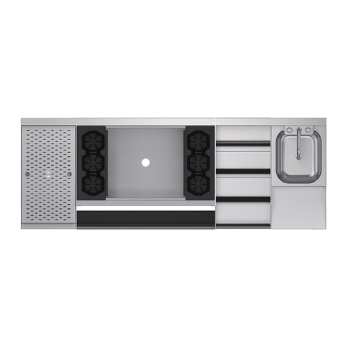 Krowne KR24-W66C-10 66" Underbar Ice Bin / Cocktail Station