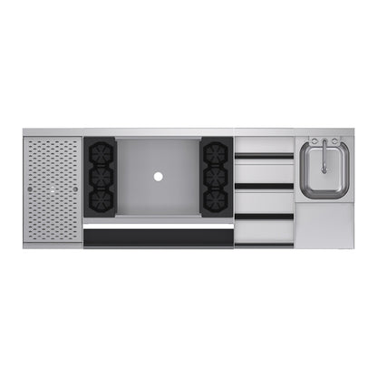 Krowne KR24-W66C-10 66" Underbar Ice Bin / Cocktail Station