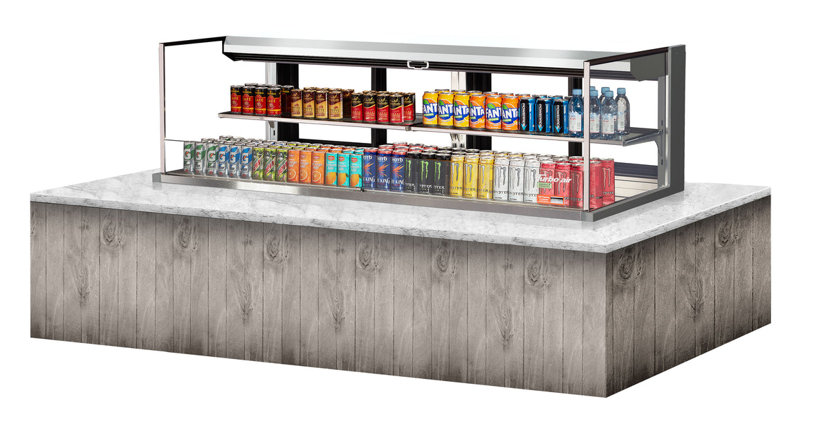 Turbo Air TOM-72L-UFD-S-2SI-N 71 7/8" Refrigerated Display Case