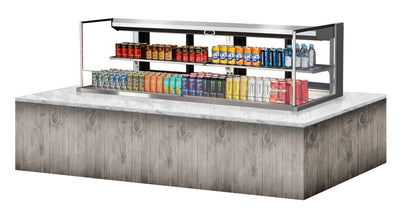 Turbo Air TOM-72L-UFD-S-2SI-N 71 7/8" Refrigerated Display Case