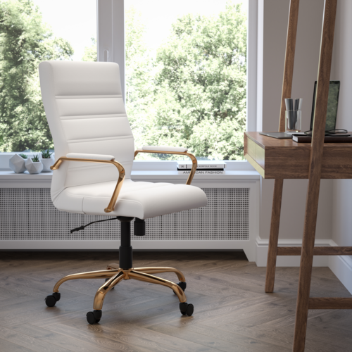 Flash Furniture GO-2286H-WH-GLD-GG 26" Dining Chair