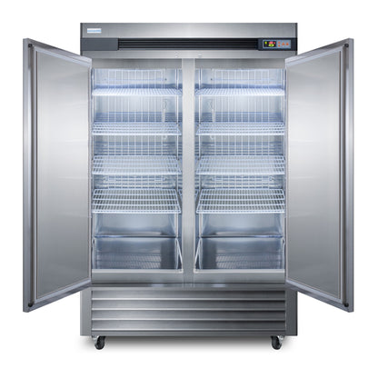 Summit AFS49ML 55 1/4" Solid Door Undercounter Freezer